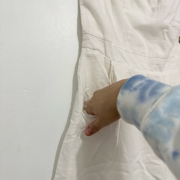 Lulus Skyline White Strapless Culotte Jumpsuit medium minimalist boho - Picture 4 of 8